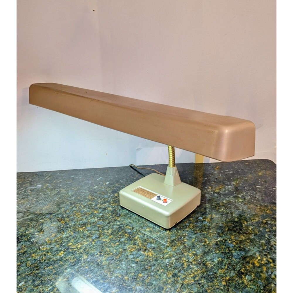 Mid Century Modern Gooseneck Desk Lamp Vintage MCM Fluorescent Task Light Works